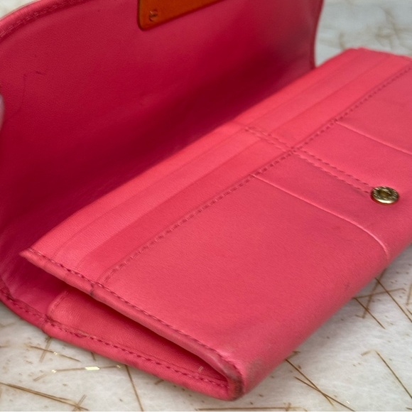 Coach Kristin Leather Wallet Coral Pink - Picture 12 of 13